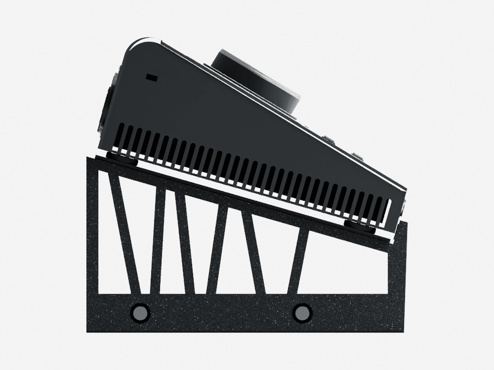 Side profile of the stand showing the 16° incline