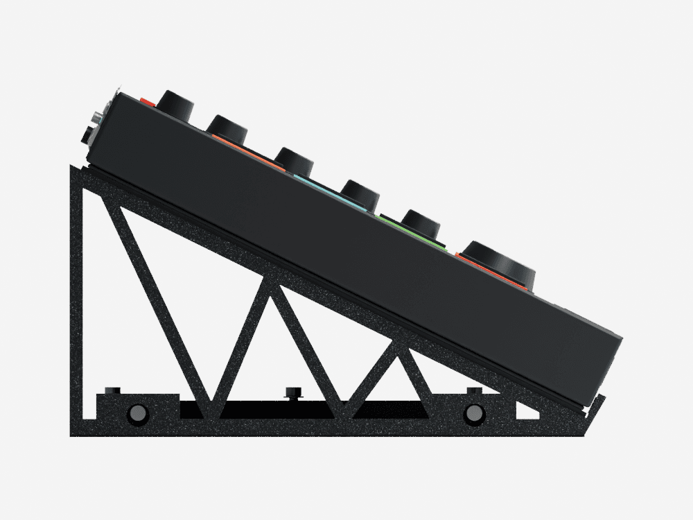 Side profile showing the raised rail support